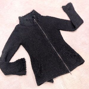 Costume National Black Wool Fish Scale Jacket S